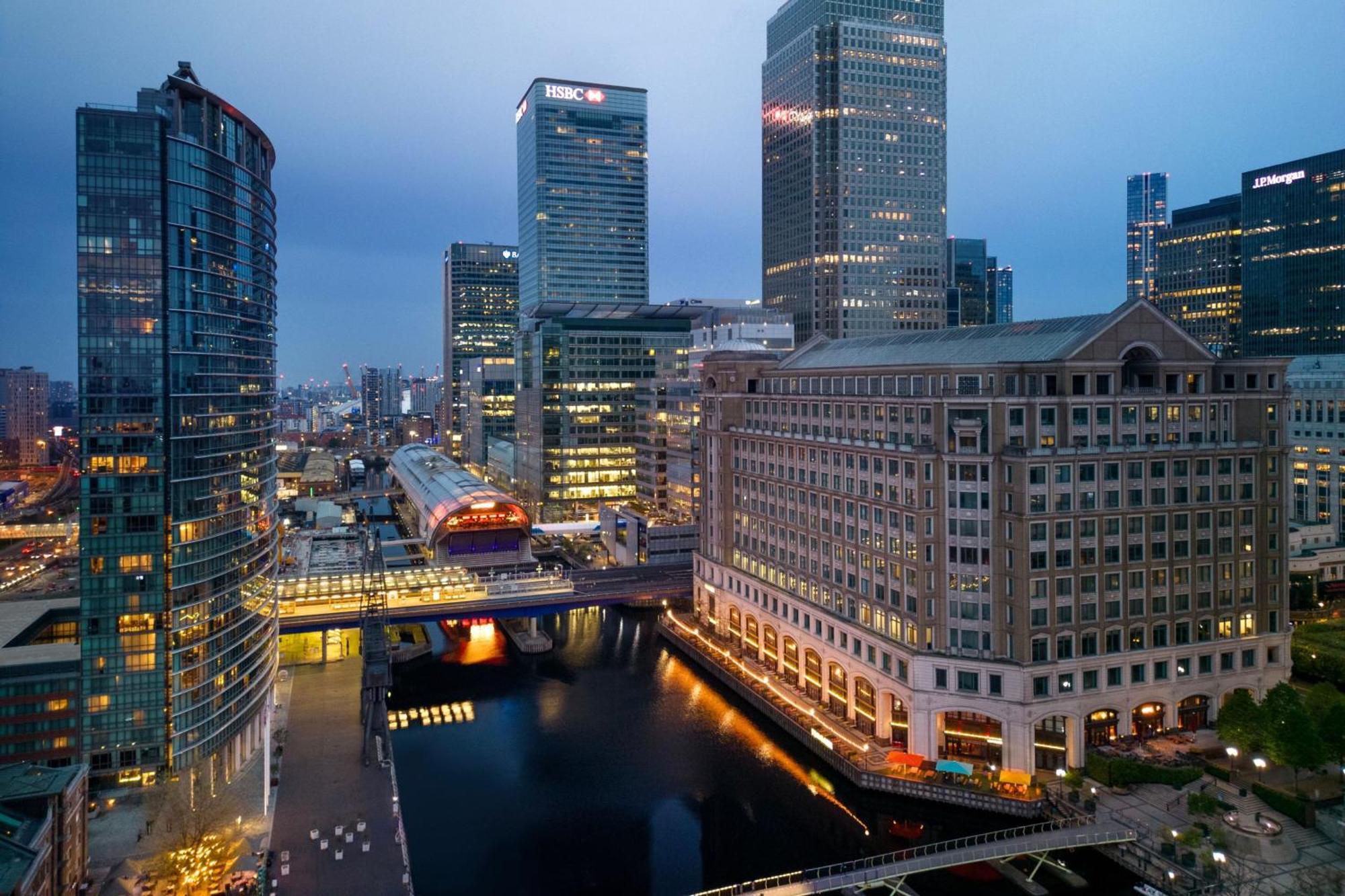 London Marriott Hotel Canary Wharf Exterior foto Canary Wharf